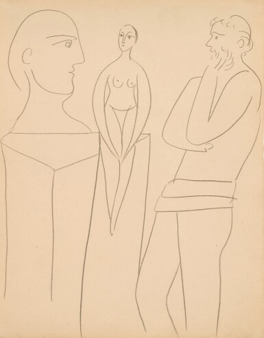 View full screen - View 1 of Lot 11. Le Sculpteur et son modèle.