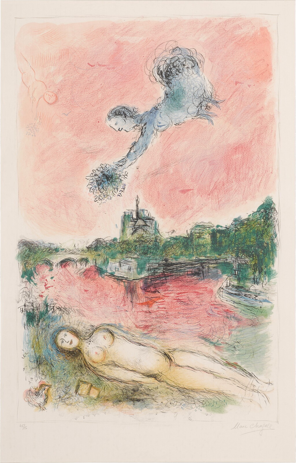 View full screen - View 1 of Lot 76. Vue sur Notre Dame (Mourlot 977).
