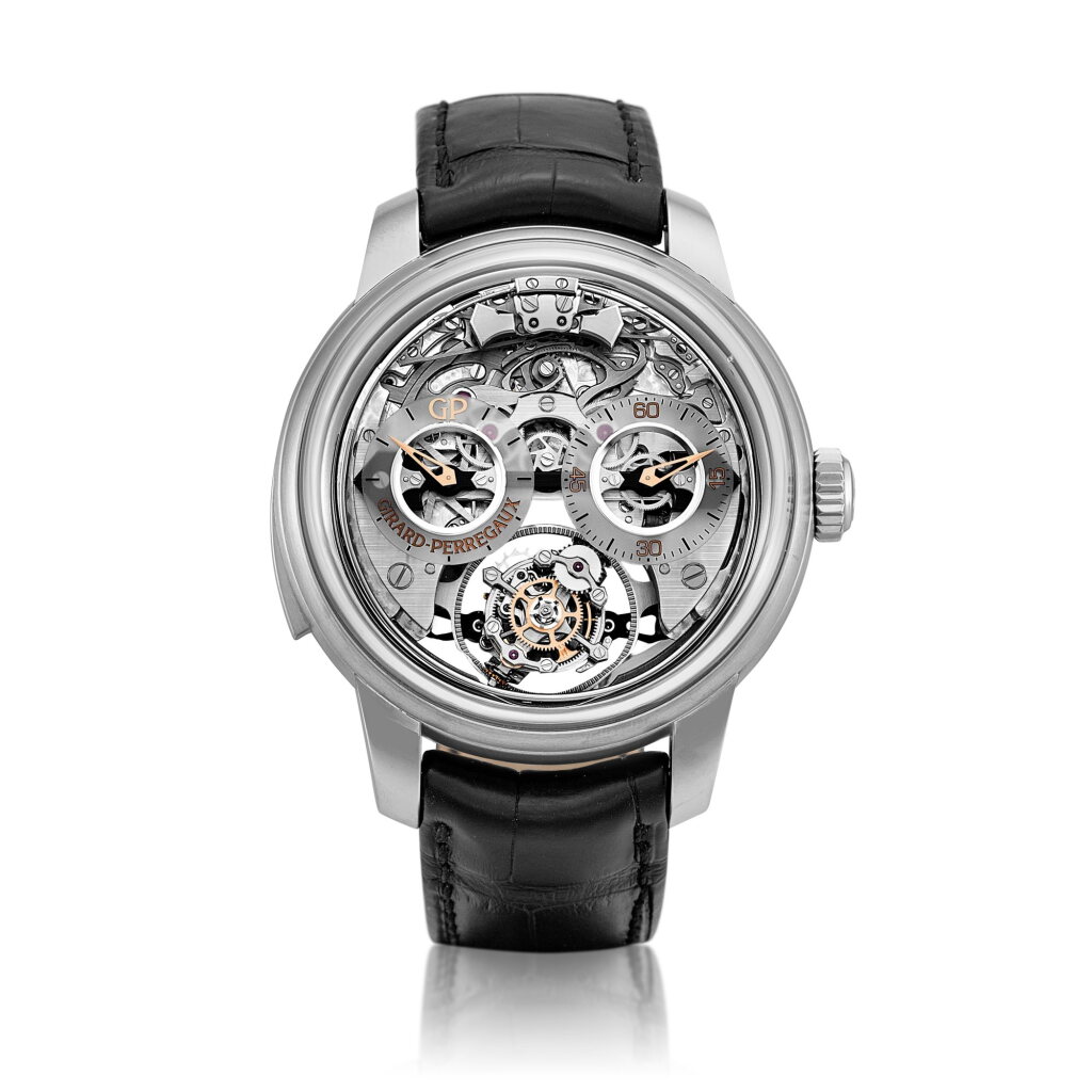 View full screen - View 1 of Lot 2171. Minute Repeater Tri-Axial Tourbillon, Reference 99830 | A titanium skeletonised minute repeating triple axis tourbillon wristwatch, Circa 2018 | 芝柏 | Minute Repeater Tri-Axial Tourbillon 型號99830 | 鈦金屬鏤空三問三維陀飛輪腕錶,約2018年製.
