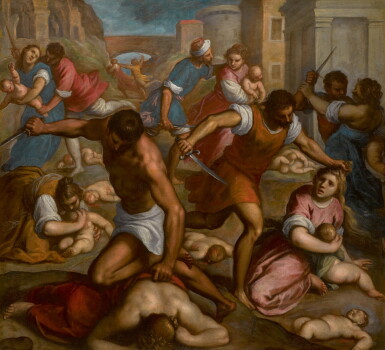View full screen - View 1 of Lot 14. JACOPO PALMA, CALLED PALMA IL GIOVANE | The Massacre of the Innocents.