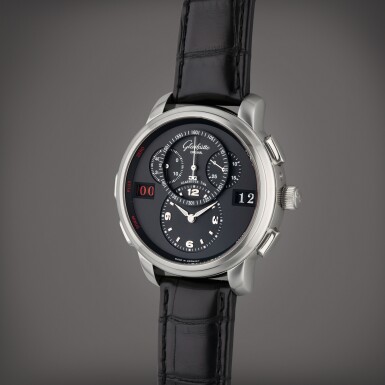 View full screen - View 1 of Lot 161. PanoMaticCounter XL | A stainless steel automatic flyback chronograph wristwatch with counting function, Circa 2015.