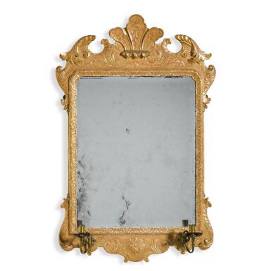 View full screen - View 1 of Lot 35. A George I gilt gesso and giltwood mirror, circa 1720.