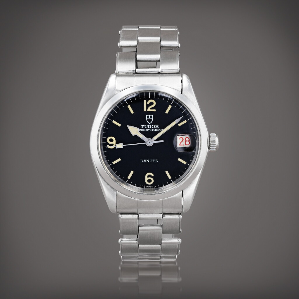 View full screen - View 1 of Lot 413. Ranger, reference 7996/0 Montre bracelet en acier avec date | Stainless steel wristwatch with date and bracelet Vers 1966 | Circa 1966.