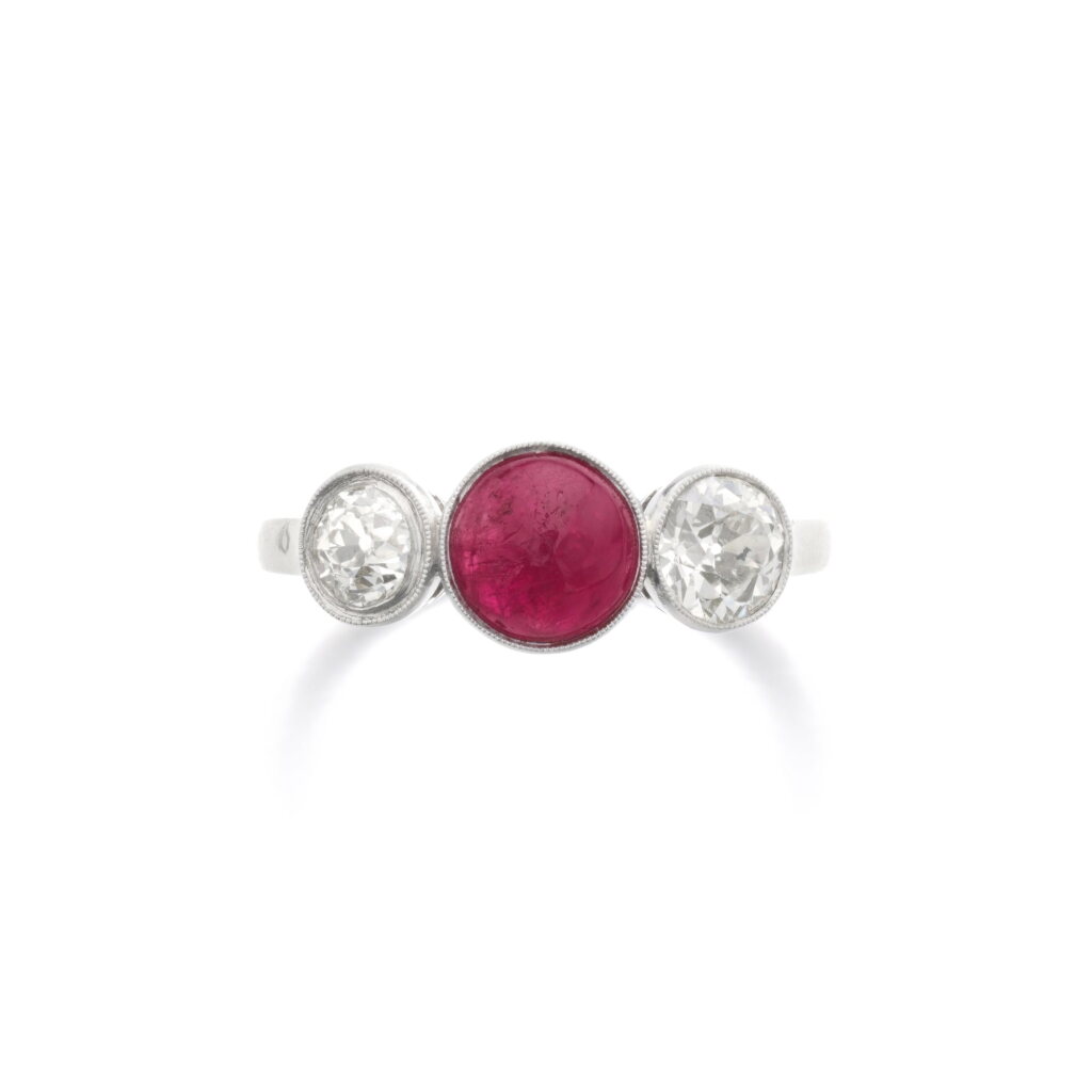 View full screen - View 1 of Lot 1115. Ruby and diamond ring , circa 1933.