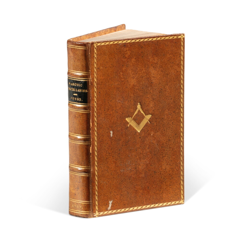View full screen - View 1 of Lot 7. Masonic Miscellanies in Poetry and Prose... Londres, 1797. Reliure anglaise maçonnique..