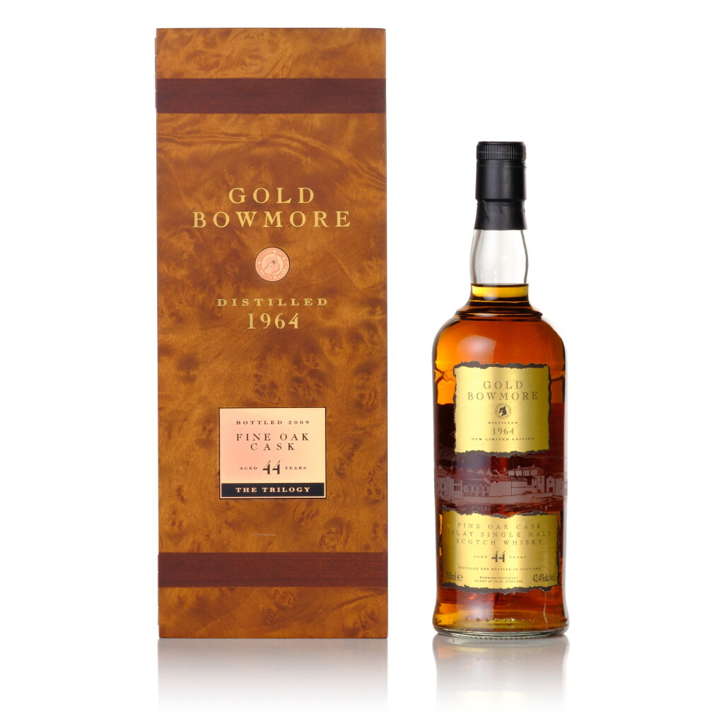 View full screen - View 1 of Lot 48. Bowmore Gold Fine Oak Cask 44 Year Old 42.4 abv 1964 (1 Bottle 70cl).
