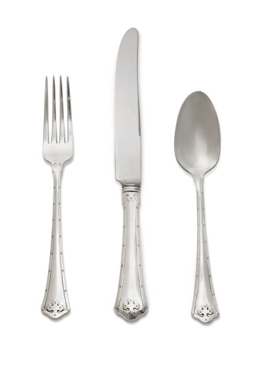 View full screen - View 1 of Lot 68. An American silver Carmel pattern flatware service, R. Wallace & Sons, Wallingford, CT, early 20th century.