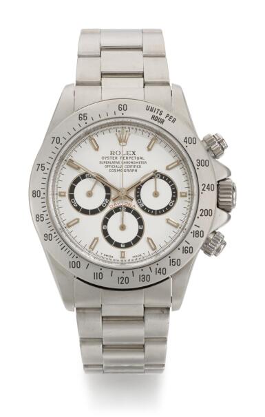 View full screen - View 1 of Lot 35. ROLEX | DAYTONA, REFERENCE 16520 STAINLESS STEEL CHRONOGRAPH WRISTWATCH WITH BRACELET, CIRCA 1997 .