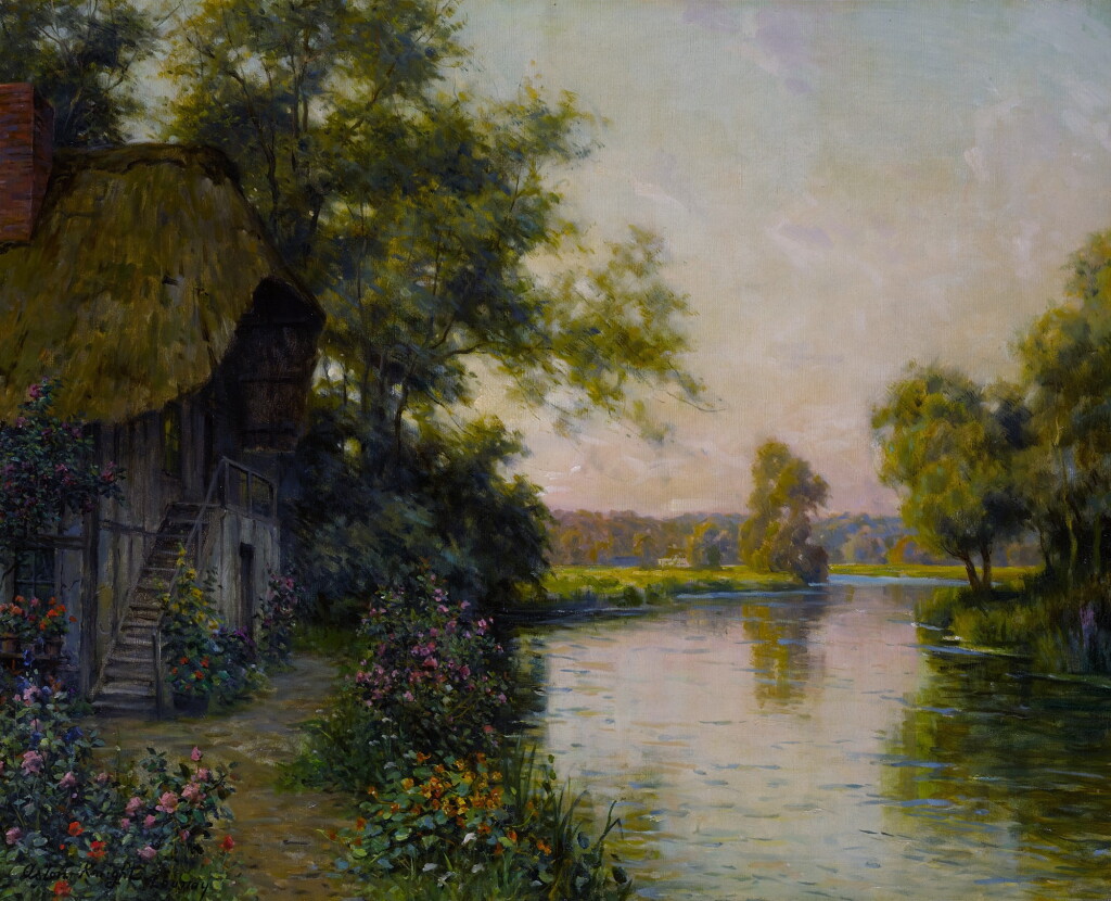 View full screen - View 1 of Lot 449. Cottage by a River, Launay.