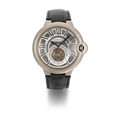 View full screen - View 1 of Lot 315. CARTIER | BALLON BLEU, REF 3089, WHITE GOLD FLYING TOURBILLON WRISTWATCH, CIRCA 2009.
