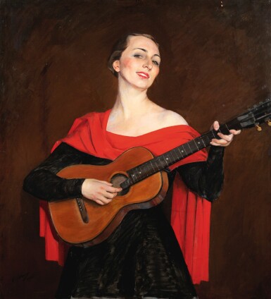 View full screen - View 1 of Lot 77. SAVELY ABRAMOVICH SORINE | THE GUITARIST.