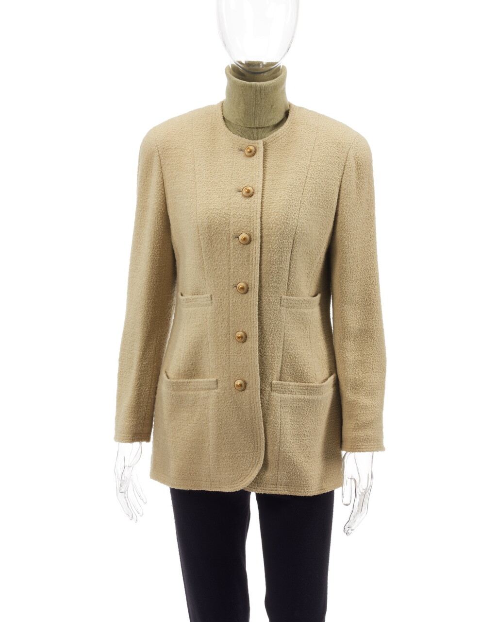 View full screen - View 1 of Lot 68. Green hue jacket and cashmere sweater.