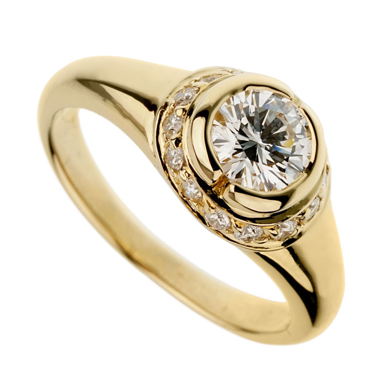 Bvlgari gold ring with diamonds Clearance