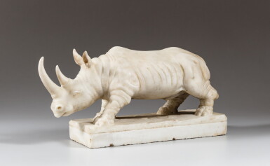 View full screen - View 1 of Lot 105. French, 19th century, Rhinoceros | France, XIXe siècle, Rhinocéros.