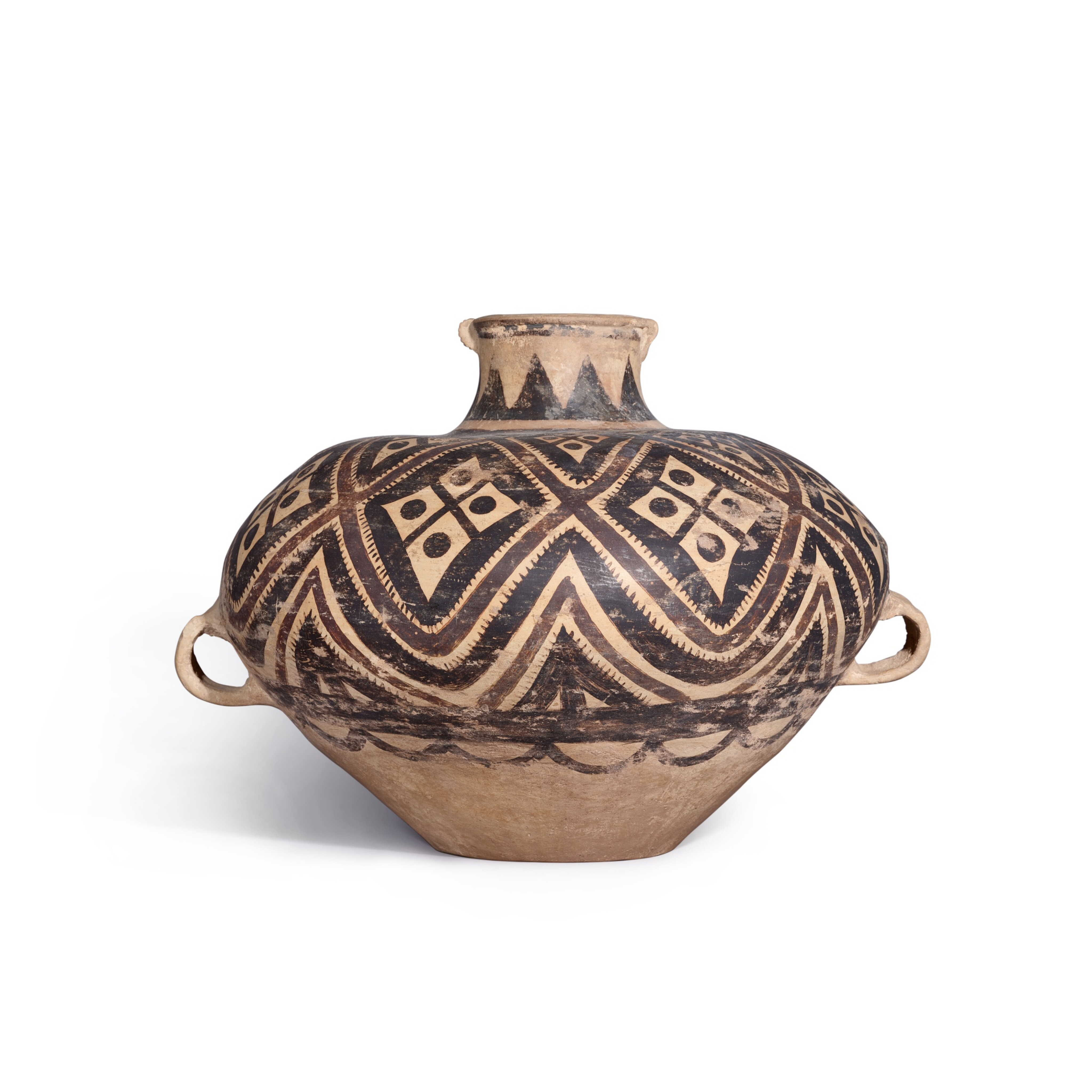 Neolithic Phase A painted pottery jar, Neolithic period, Majiayao culture, Machang ...