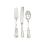 An American Silver 'Martelé' Part Flatware Service, Gorham Mfg. Co., Providence, Rhode Island; retailed by W.W. Wattles and Son, Pittsburgh, circa 1905-10