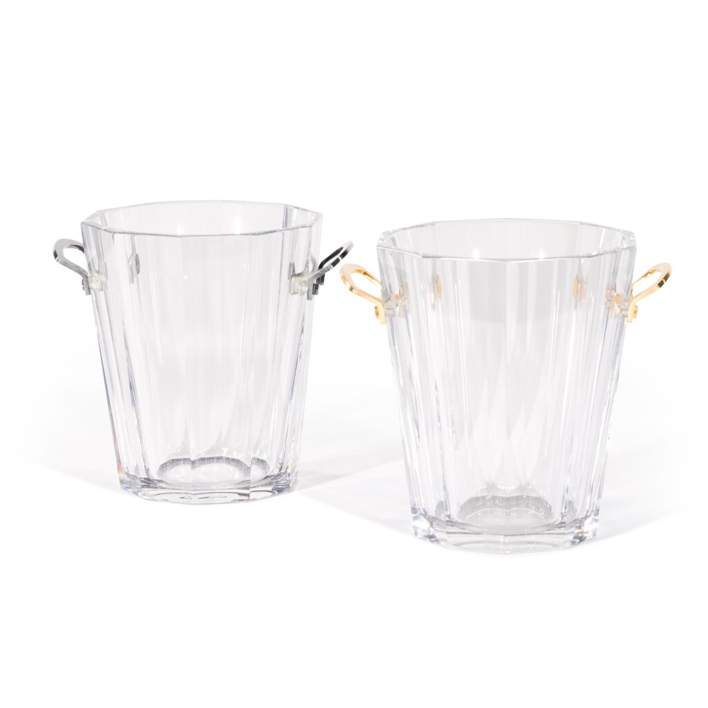 View full screen - View 1 of Lot 106. Two Baccarat Maxim pattern bottle coolers, modern.