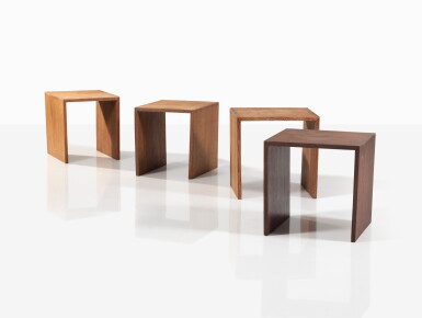 View full screen - View 1 of Lot 98. Paire de tables gigognes, vers 1980.