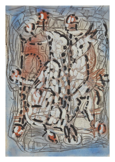 View full screen - View 1 of Lot 467. JEAN-PAUL RIOPELLE | OIES BLANCHES.