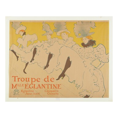 View full screen - View 1 of Lot 177. HENRI DE TOULOUSE-LAUTREC | LA TROUPE DE MADEMOISELLE EGLANTINE (D. 361; ADR. 162; W. P21).