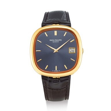 View full screen - View 1 of Lot 2179. PATEK PHILIPPE | ELLIPSE, REFERENCE 3604 A YELLOW GOLD WRISTWATCH WITH DATE, CIRCA 1975" | 百達翡麗 | Ellipse 型號3604 黃金腕錶,備日期顯示,機芯編號1304607,錶殼編號2771330,約1975年製".