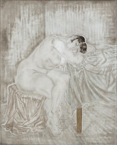 View full screen - View of Léonard Tsuguharu Foujita 藤田嗣治 | Nu assoupi sur la table 在桌上熟睡的裸女.