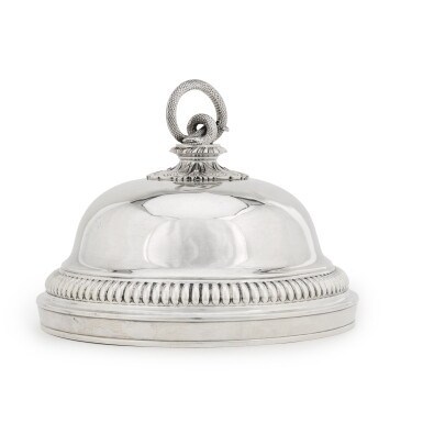 View full screen - View 1 of Lot 15. A George III silver dish cover, William Burwash & Richard Sibley, London 1810.