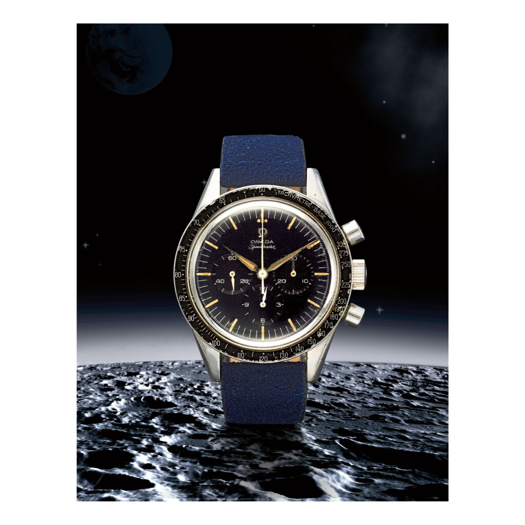 View full screen - View 1 of Lot 4. OMEGA | SPEEDMASTER REF 2915-3, A STAINLESS STEEL CHRONOGRAPH WRISTWATCH, MADE IN 1959.