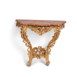 A German giltwood console, circa 1750