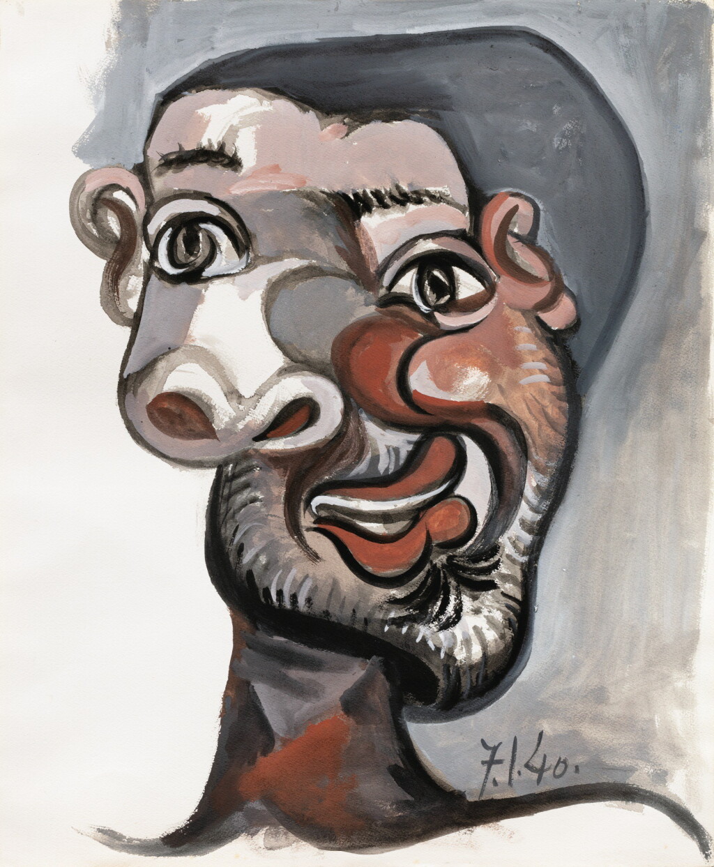 View full screen - View 1 of Lot 12. PABLO PICASSO | TÊTE D'HOMME.