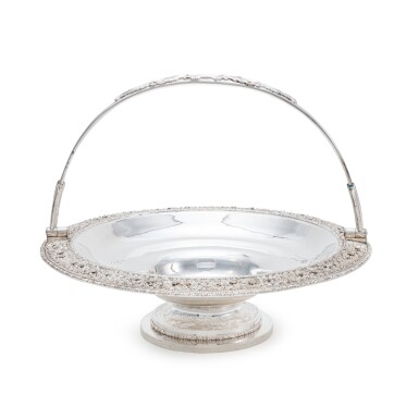 View full screen - View 1 of Lot 141. A Chinese Export Silver Circular Basket, Cutshing, Canton, Circa 1820 .