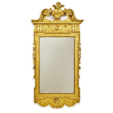 View full screen - View 1 of Lot 250. A George II Giltwood and Gilt Gesso Mirror, Circa 1740.