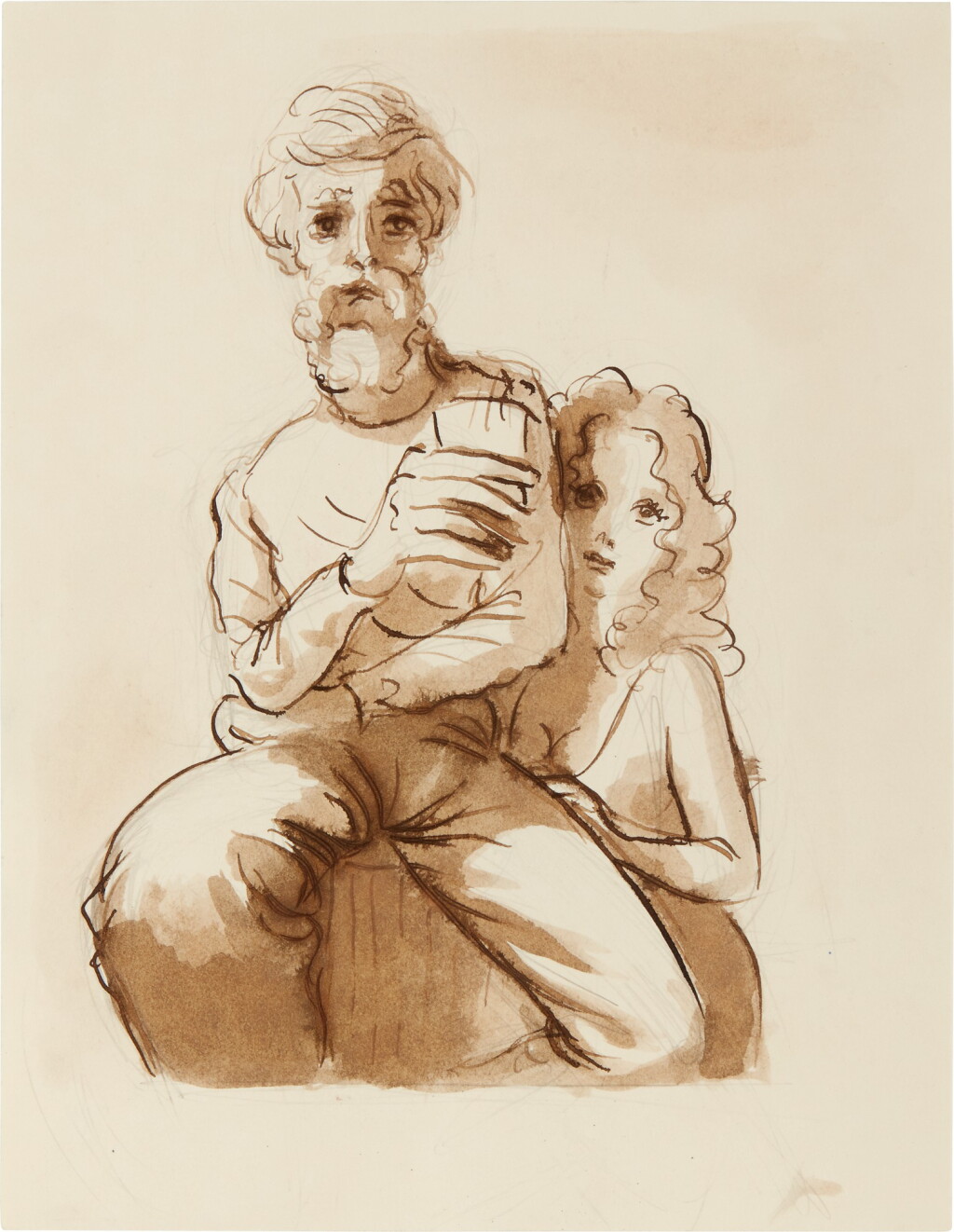 View full screen - View 1 of Lot 444. Study for "Entertaining Mr. Acker Bilk".