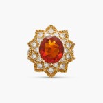 Two-Color Gold, Citrine and Diamond Ring