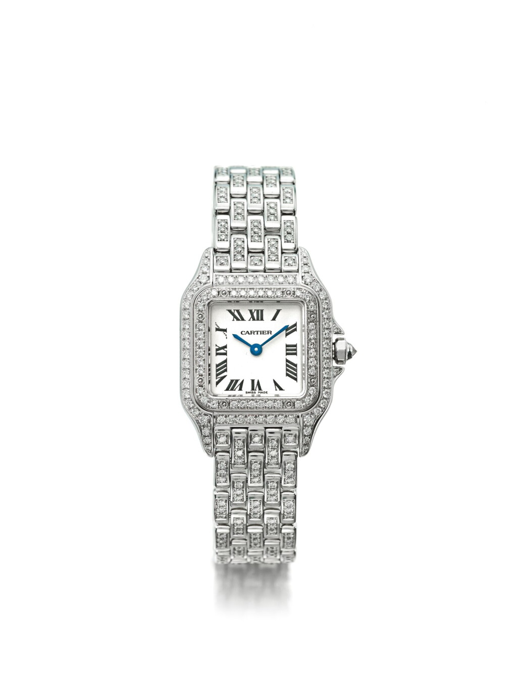 View full screen - View 1 of Lot 35. CARTIER | REF 1660 PANTHÉRE, A LADY'S WHITE GOLD AND DIAMOND SET WRISTWATCH WITH BRACELET CIRCA 2010.