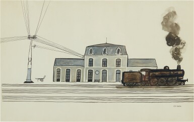 View full screen - View 1 of Lot 689. SAUL STEINBERG | UNTITLED (TRAIN).