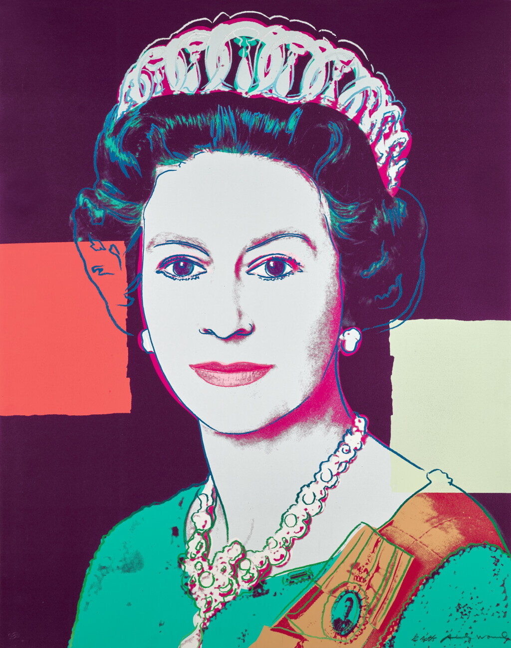 全萤幕检视 - 查看181ANDY WARHOL | QUEEN ELIZABETH II OF THE UNITED KINGDOM (F. & S. II.335A)的1