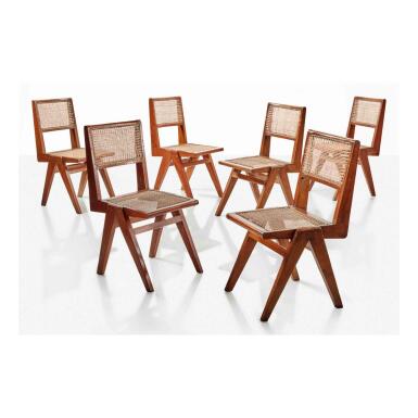 View full screen - View 1 of Lot 82. Set of Six Side Chairs, Model No. PJ-SI-25-D.