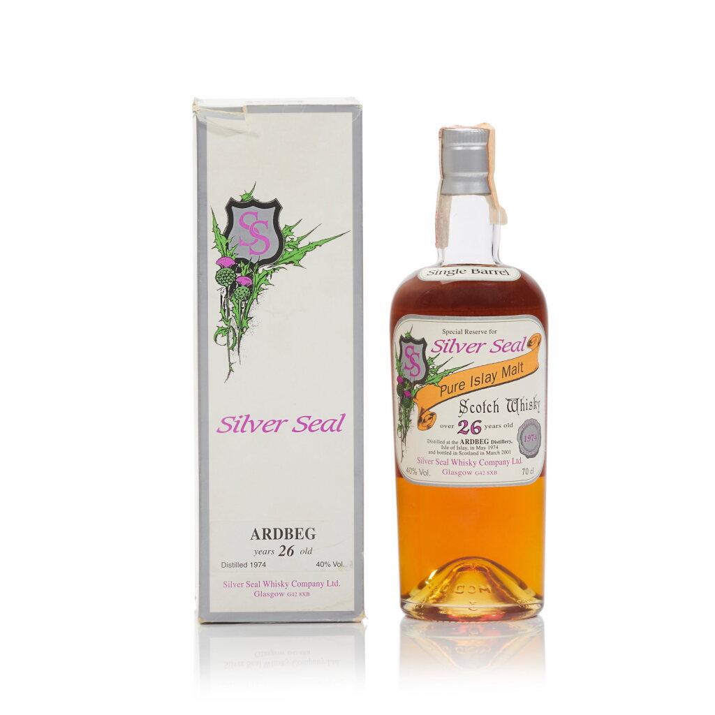 View full screen - View 1 of Lot 138. Ardbeg Silver Seal 26 Year Old 40.0 abv 1974 (1 BT70).