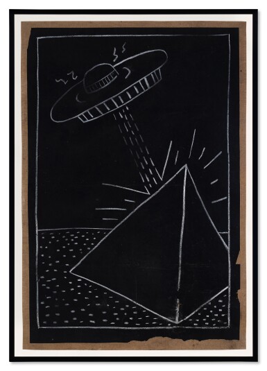 View full screen - View 1 of Lot 327. Untitled (Pyramid and Flying Saucer).