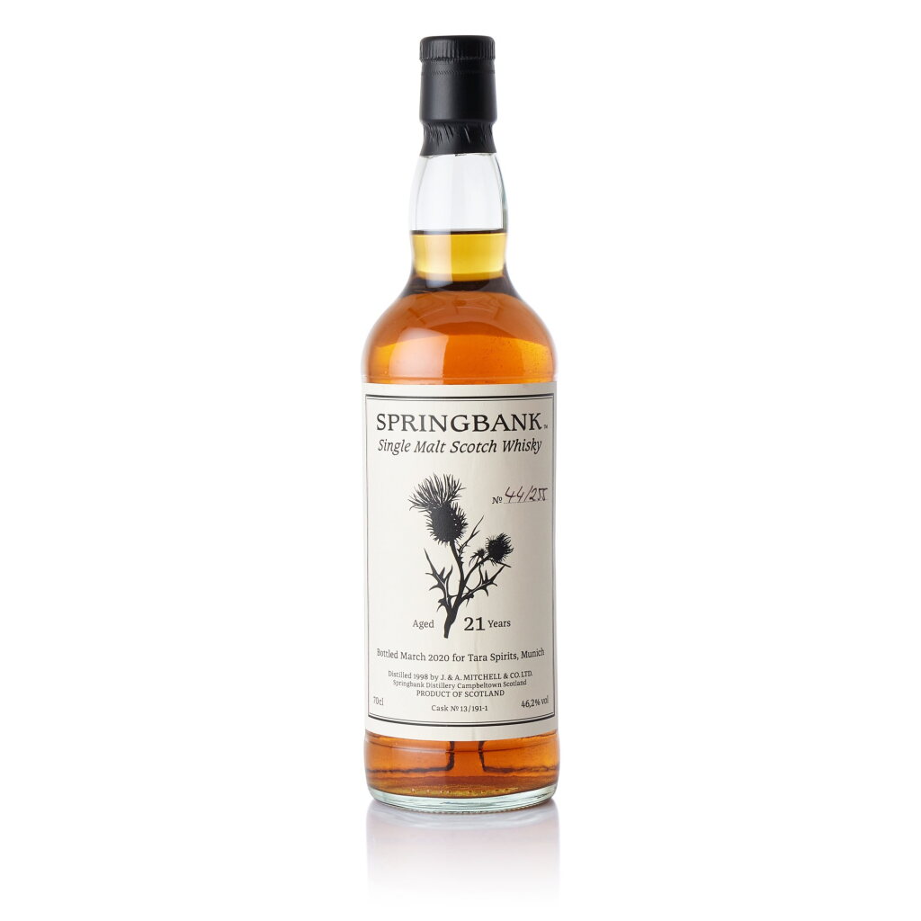 View full screen - View 1 of Lot 2258. Springbank 21 Year Old Cask #13/191-1 46.2 abv 1998 (1 BT70).