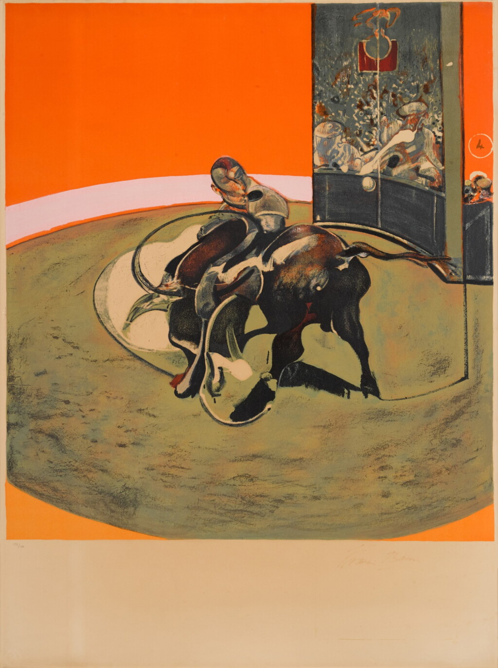 View full screen - View 1 of Lot 154. Study for Bullfight No. 1 (S. 10).