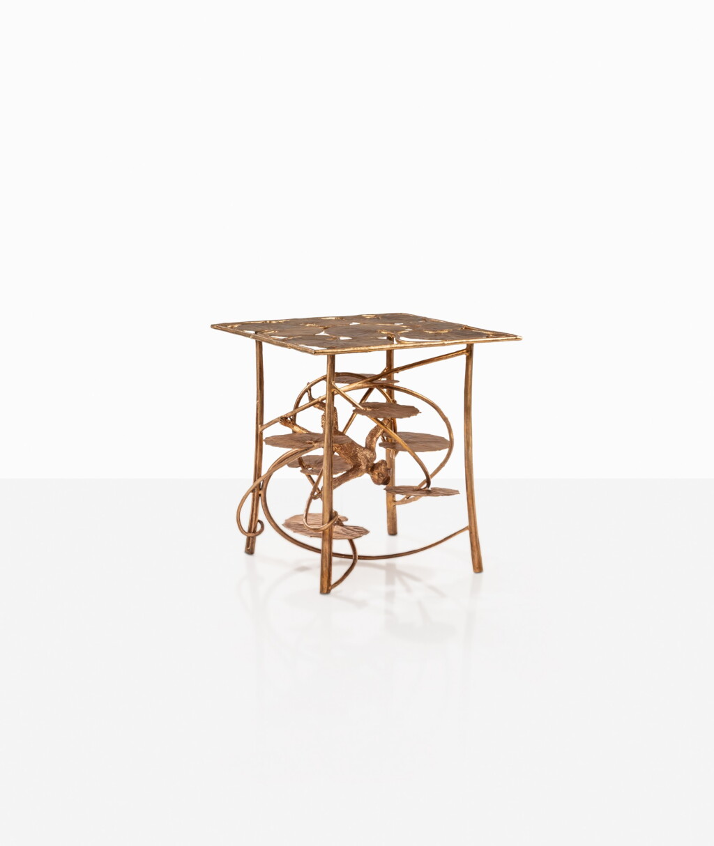 View full screen - View 1 of Lot 151. Table carrée Singe & Lotus.