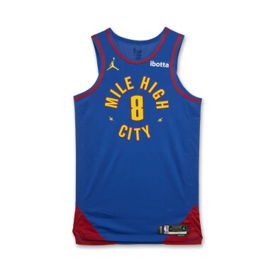 View full screen - View 1 of Lot 75. Peyton Watson Denver Nuggets 2024-25 Emirates NBA Cup Game Worn Statement Edition Jersey.