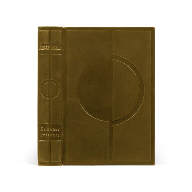View full screen - View 1 of Lot 74. Commune présence. 1964. Reliure en relief de box vert kaki, signée P.L. Martin. Exemplaire de tête. Ex-libris Henri Paricaud..