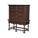 Very Rare William And Mary Butternut High Chest Of Drawers, Boston, Massachusetts, Circa 1710