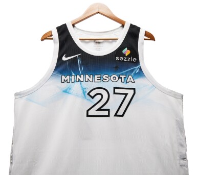 View full screen - View 1 of Lot 6. Rudy Gobert Minnesota Timberwolves 2024-2025 Game Worn City Edition Jersey .