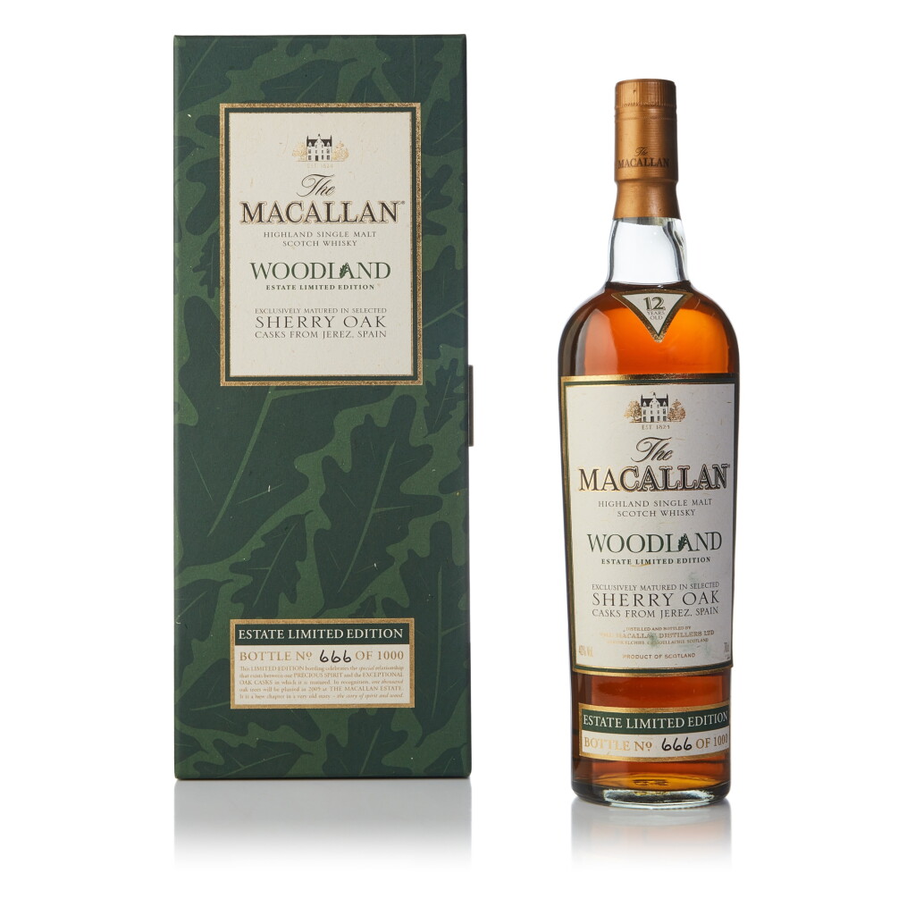 View full screen - View 1 of Lot 228. The Macallan 12 Year Old Woodland Estate 40.0 abv NV (1 BT 70cl).