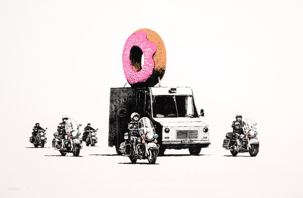 View full screen - View 1 of Lot 19. BANKSY | DONUTS STRAWBERRY.