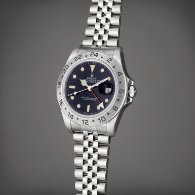 View full screen - View 1 of Lot 29. Reference 16570 Explorer II | A stainless steel automatic dual time wristwatch with date and bracelet, Circa 1991.